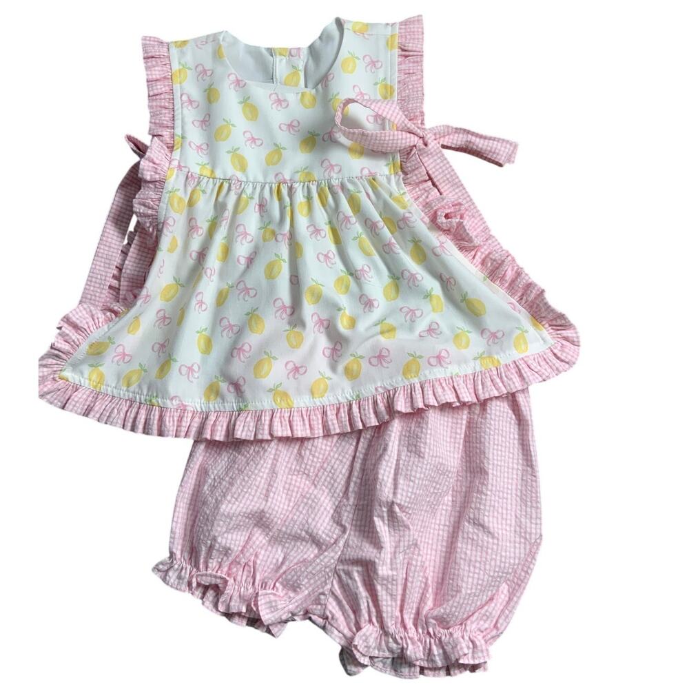 James & Lottie Abigail Bloomer/Banded Short Set - Squeeze The Day NWT 3T